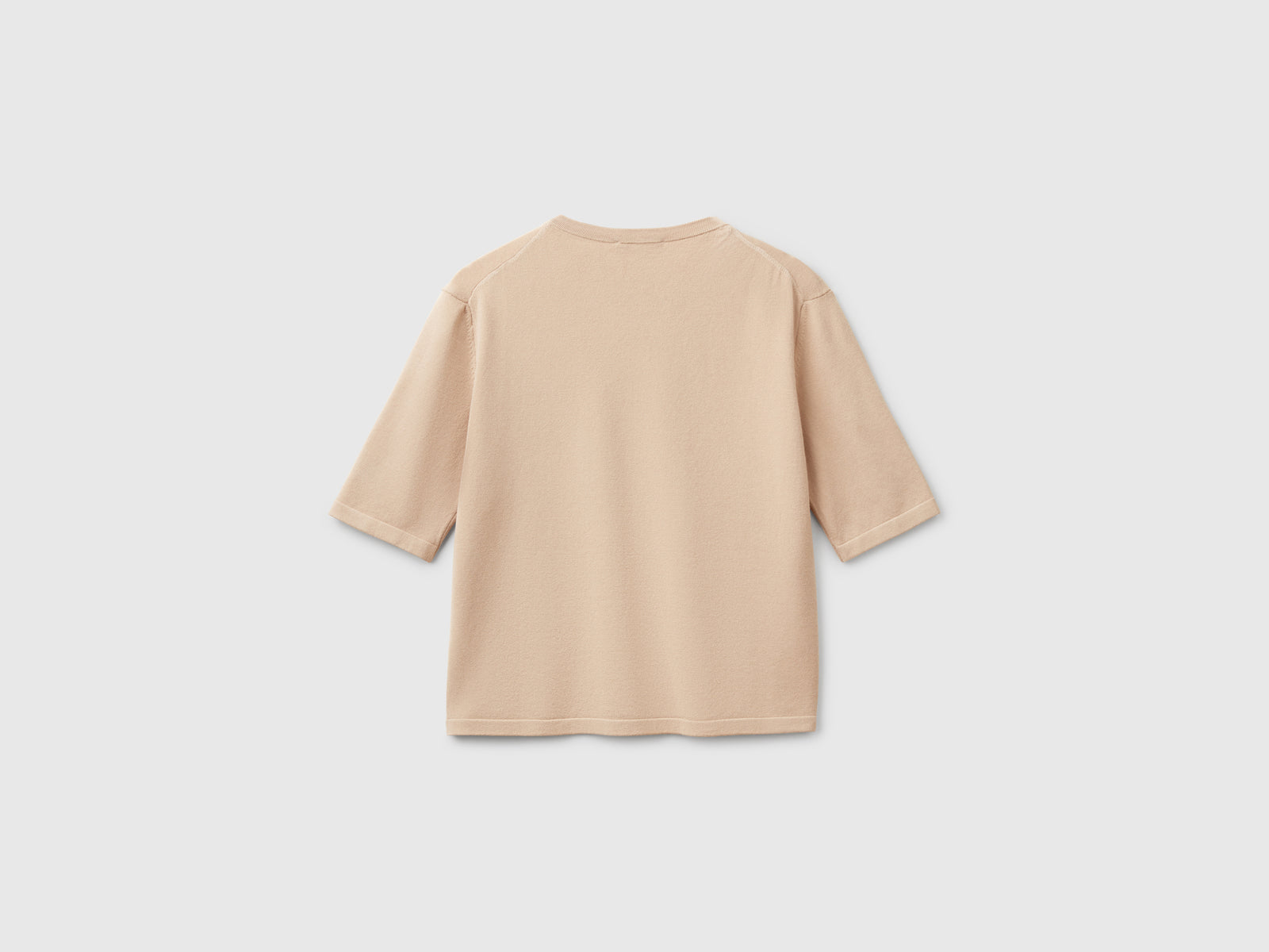 Suéter de manga corta da donna beige 2 | Benetton Outlet