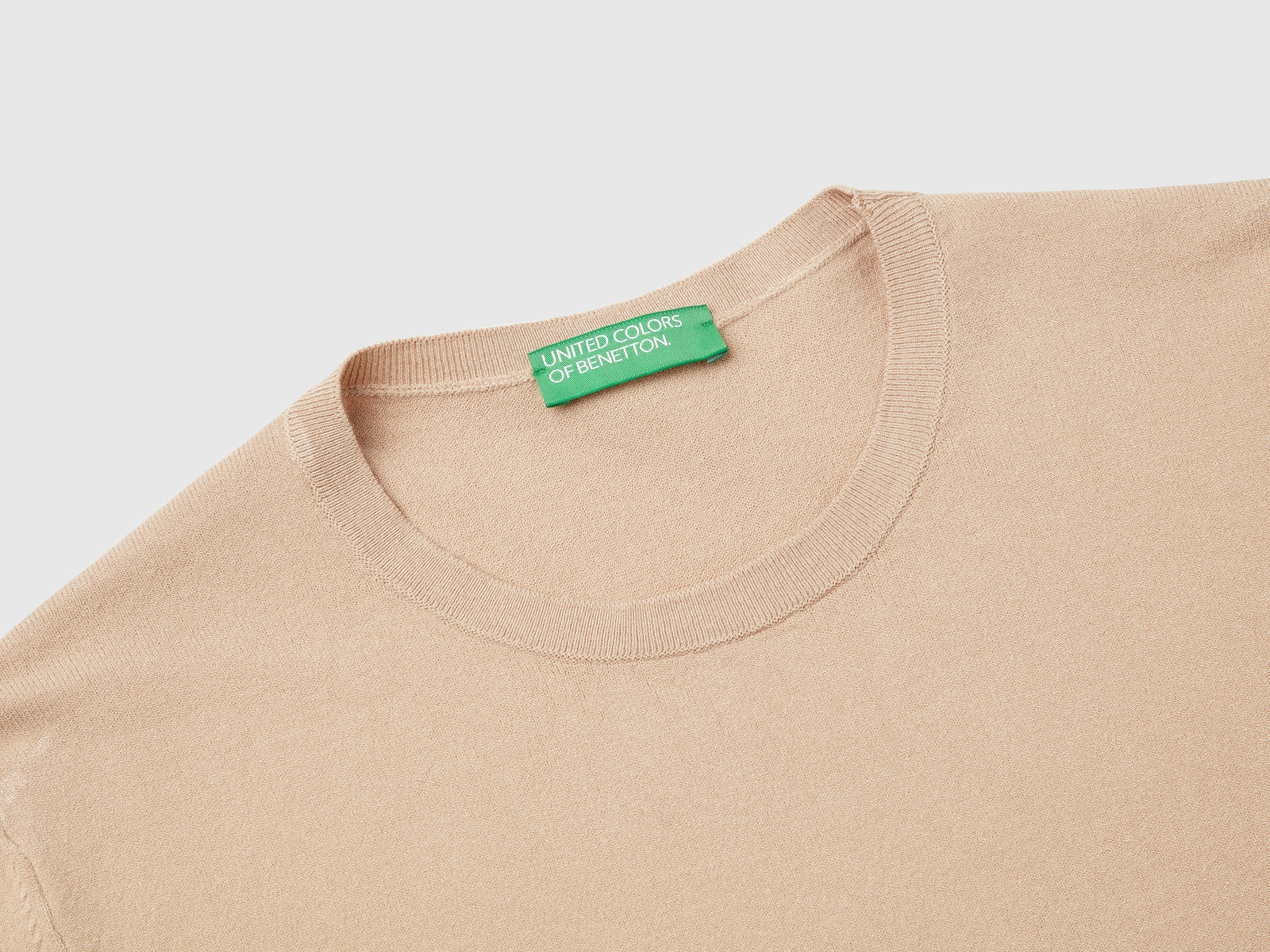 Suéter de manga corta da donna beige 3 | Benetton Outlet