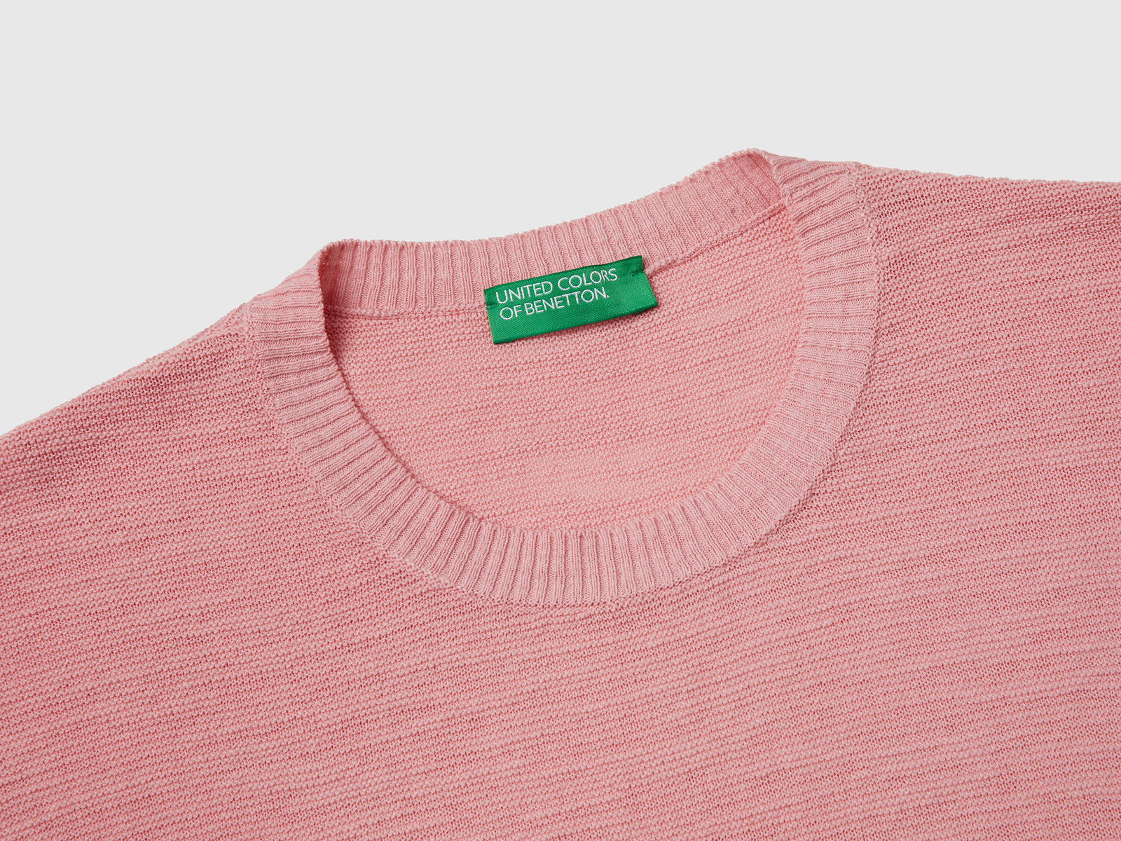Gilet in misto cotone e lino da donna rosa tenue 3 | Benetton Outlet