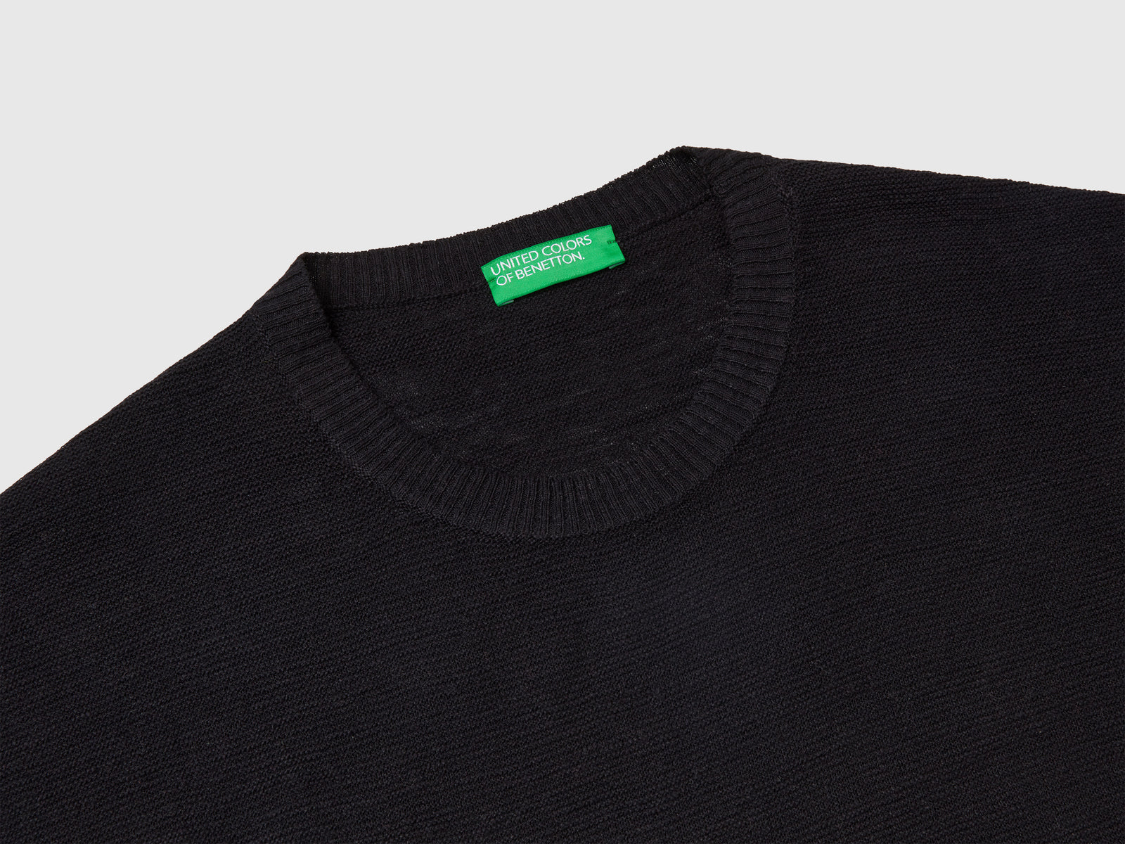 Gilet in misto cotone e lino da donna nero 3 | Benetton Outlet