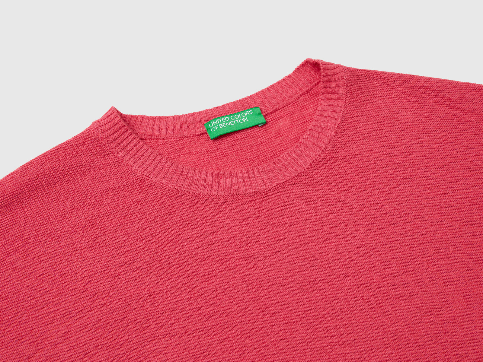 Cotton and linen blend vest da donna fragola 3 | Benetton Outlet