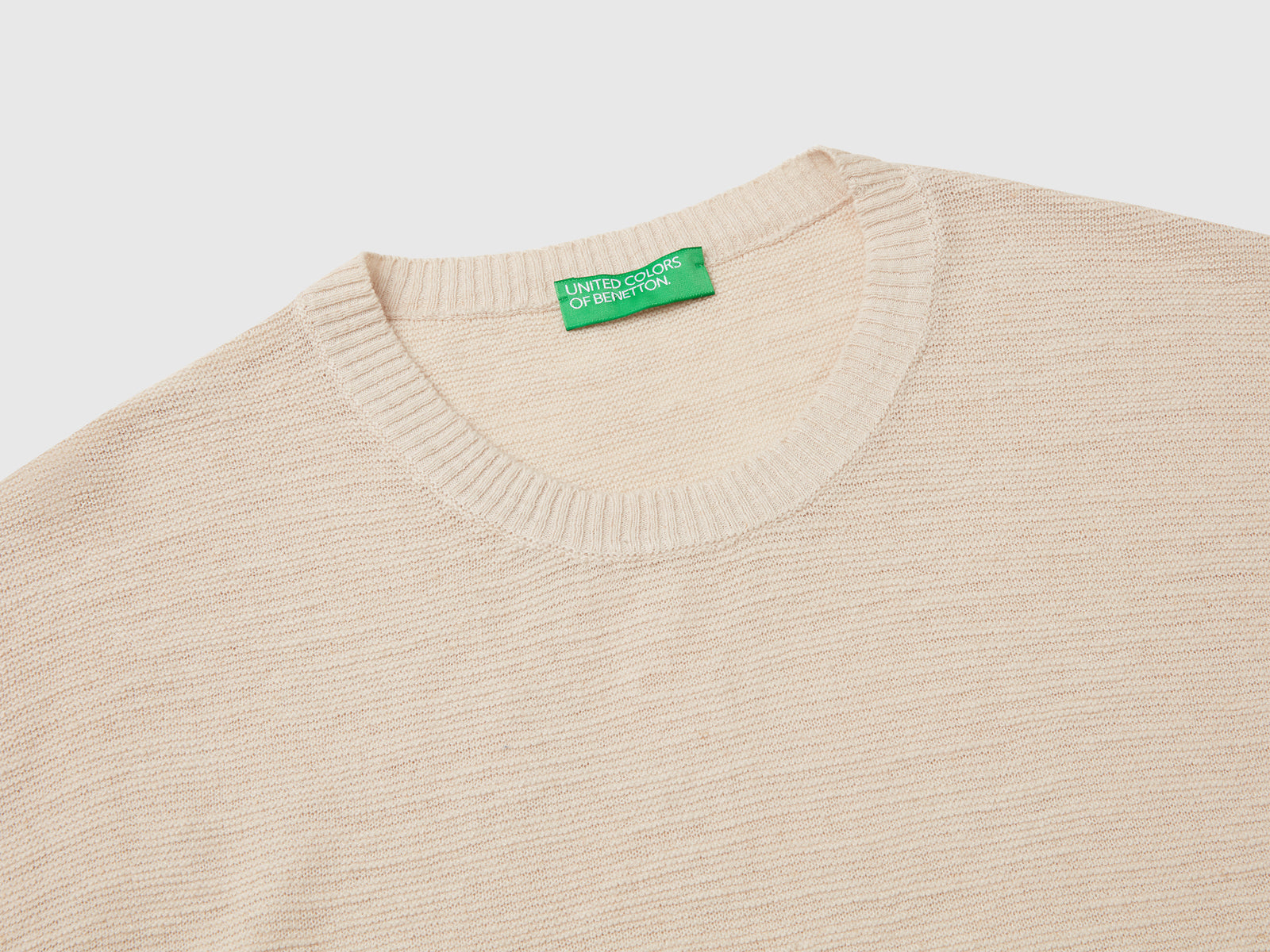 Gilet in misto cotone e lino da donna beige 3 | Benetton Outlet