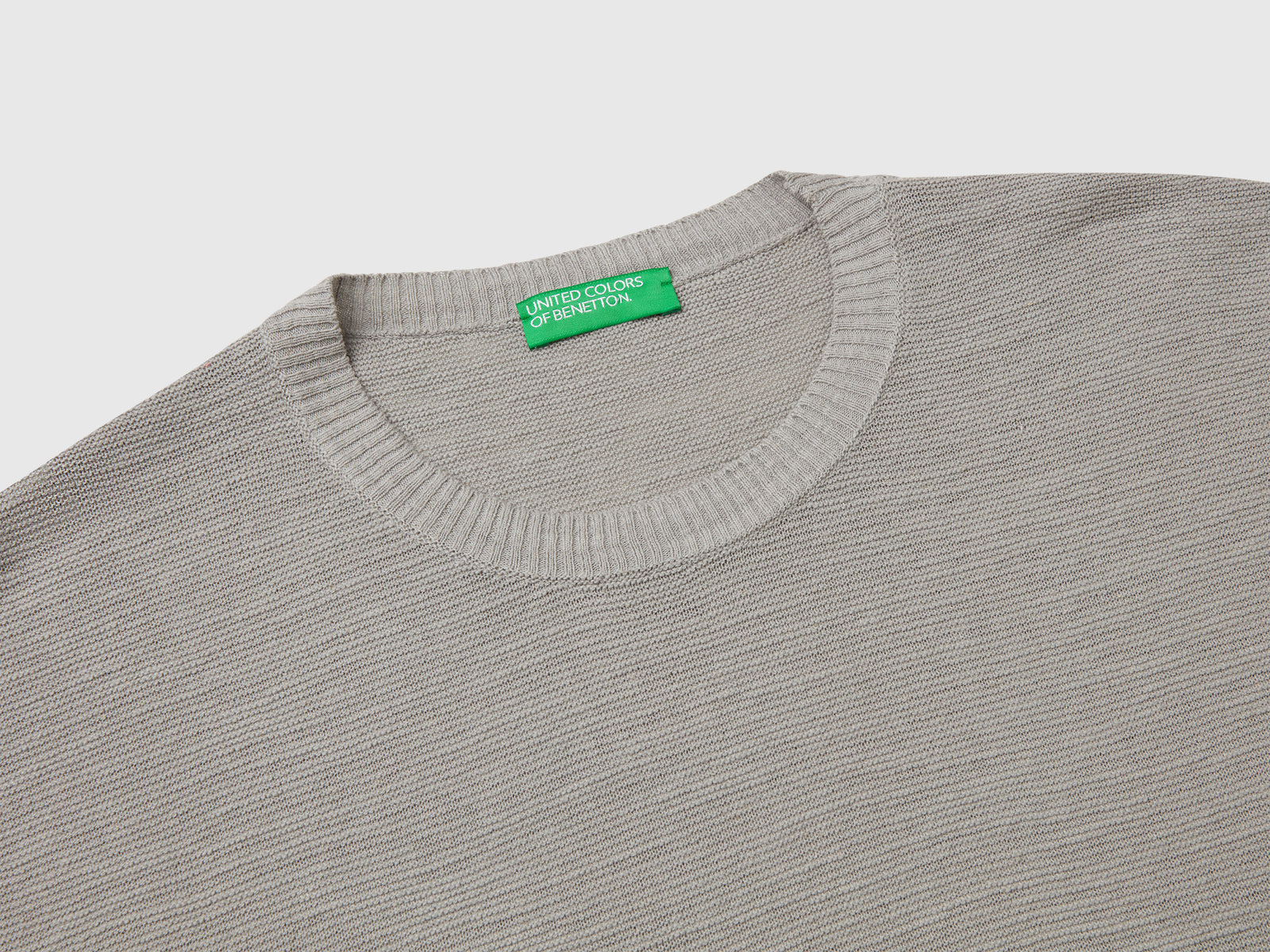 Chaleco de mezcla de algodón y lino da donna grigio 3 | Benetton Outlet