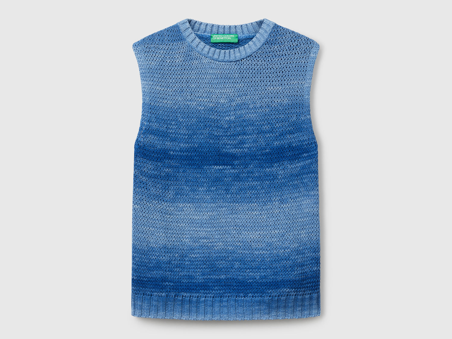 Chaleco con efecto descolorido da donna blu | Benetton Outlet