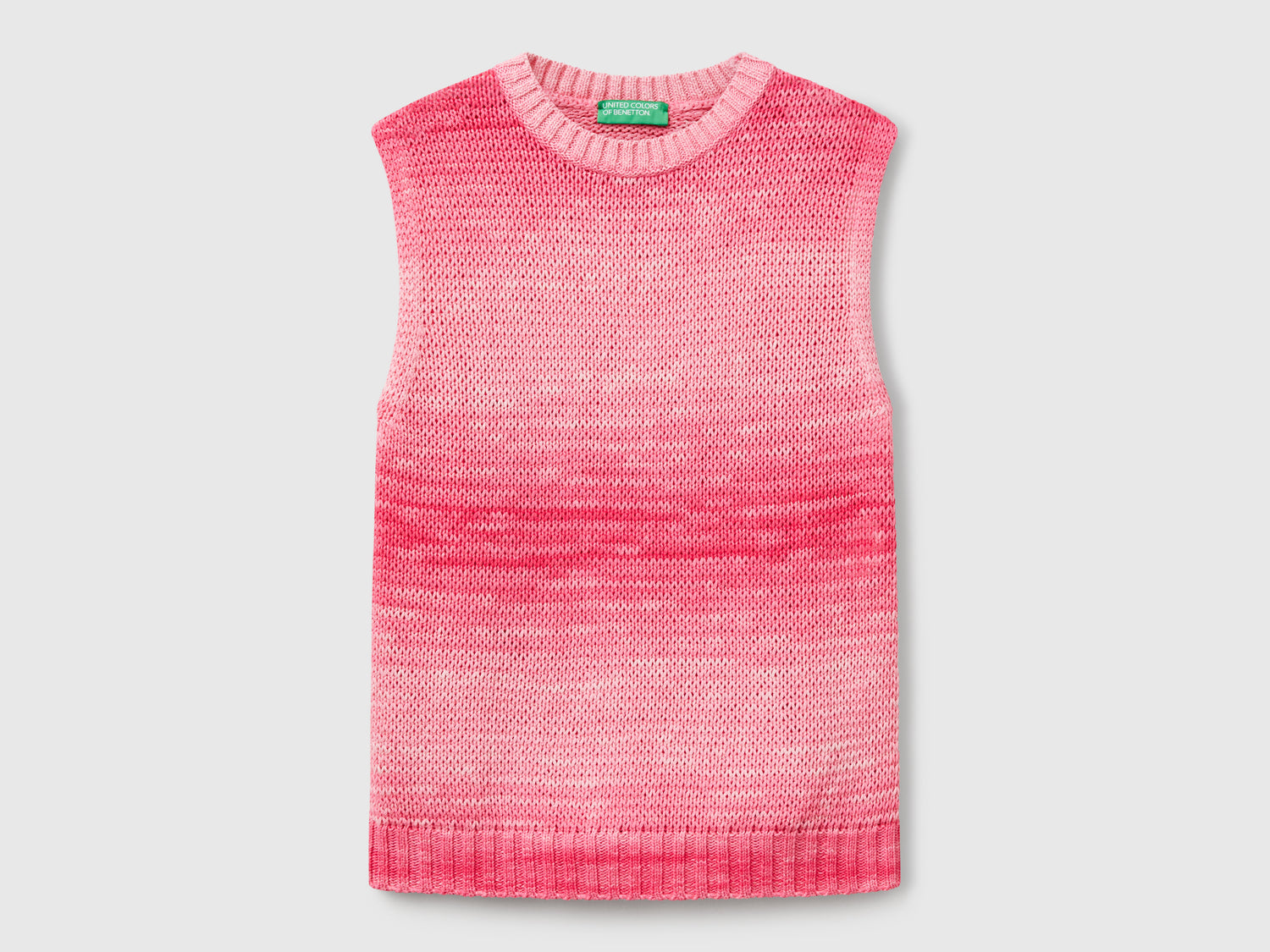 Gilet effetto sfumato da donna rosa | Benetton Outlet