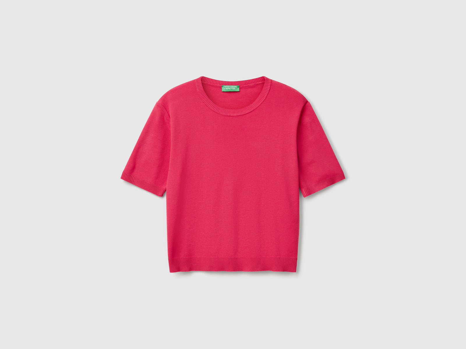100% cotton short-sleeved shirt da donna fragola | Benetton Outlet