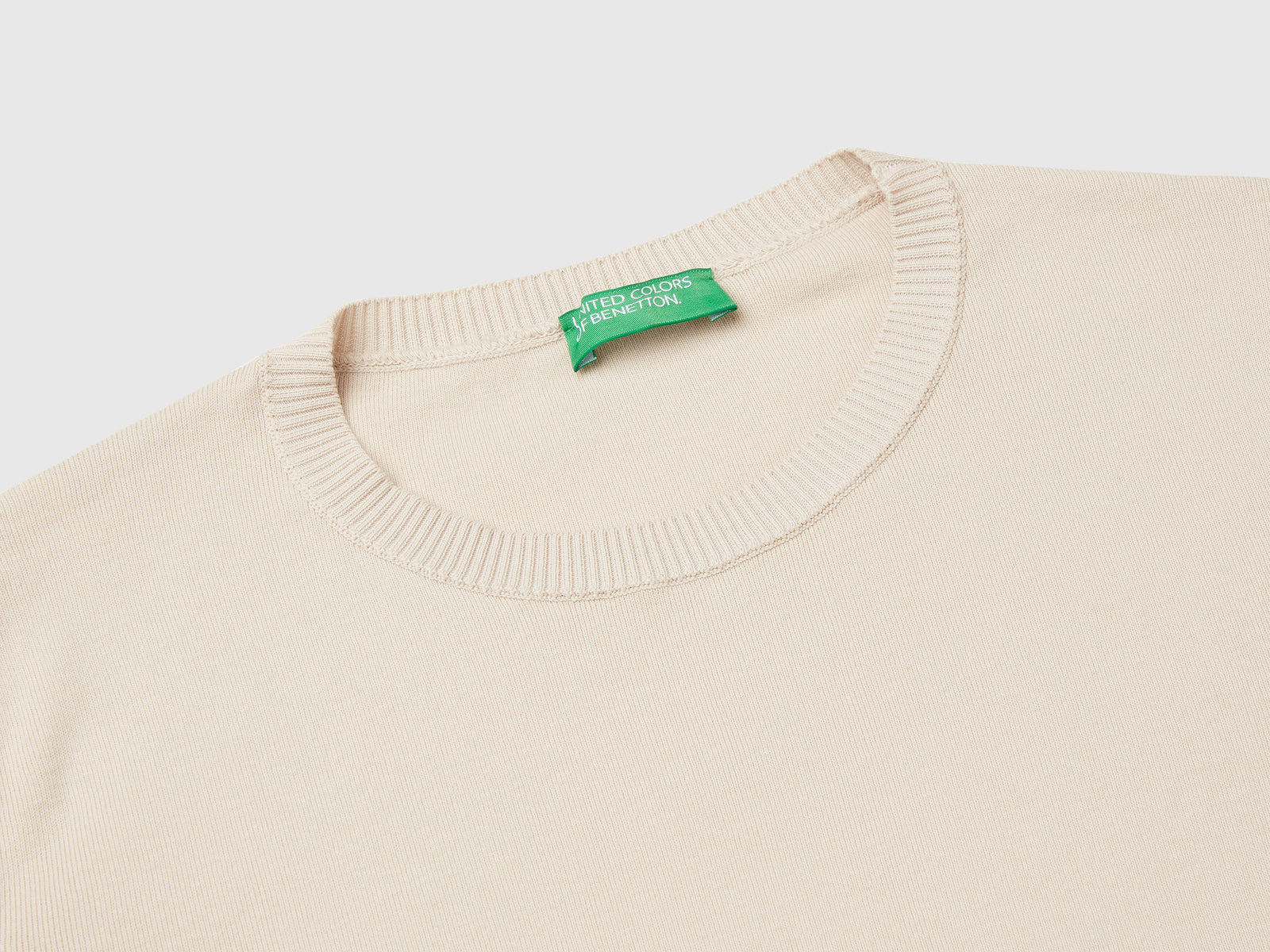 100% cotton short-sleeved shirt da donna beige 3 | Benetton Outlet