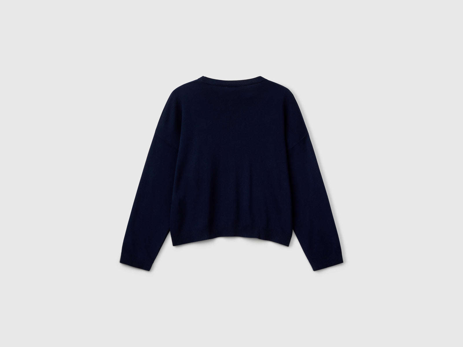 Maglia 100% cotone da donna blu scuro 2 | Benetton Outlet