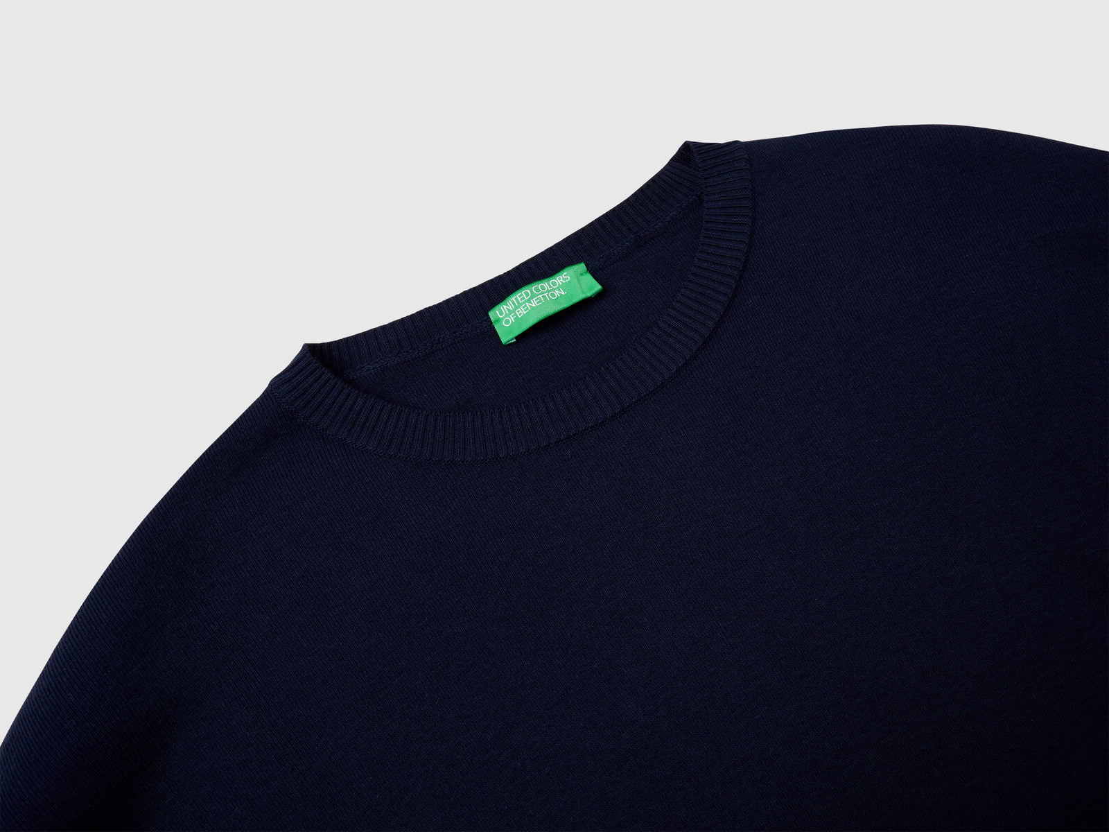 Maglia 100% cotone da donna blu scuro 3 | Benetton Outlet