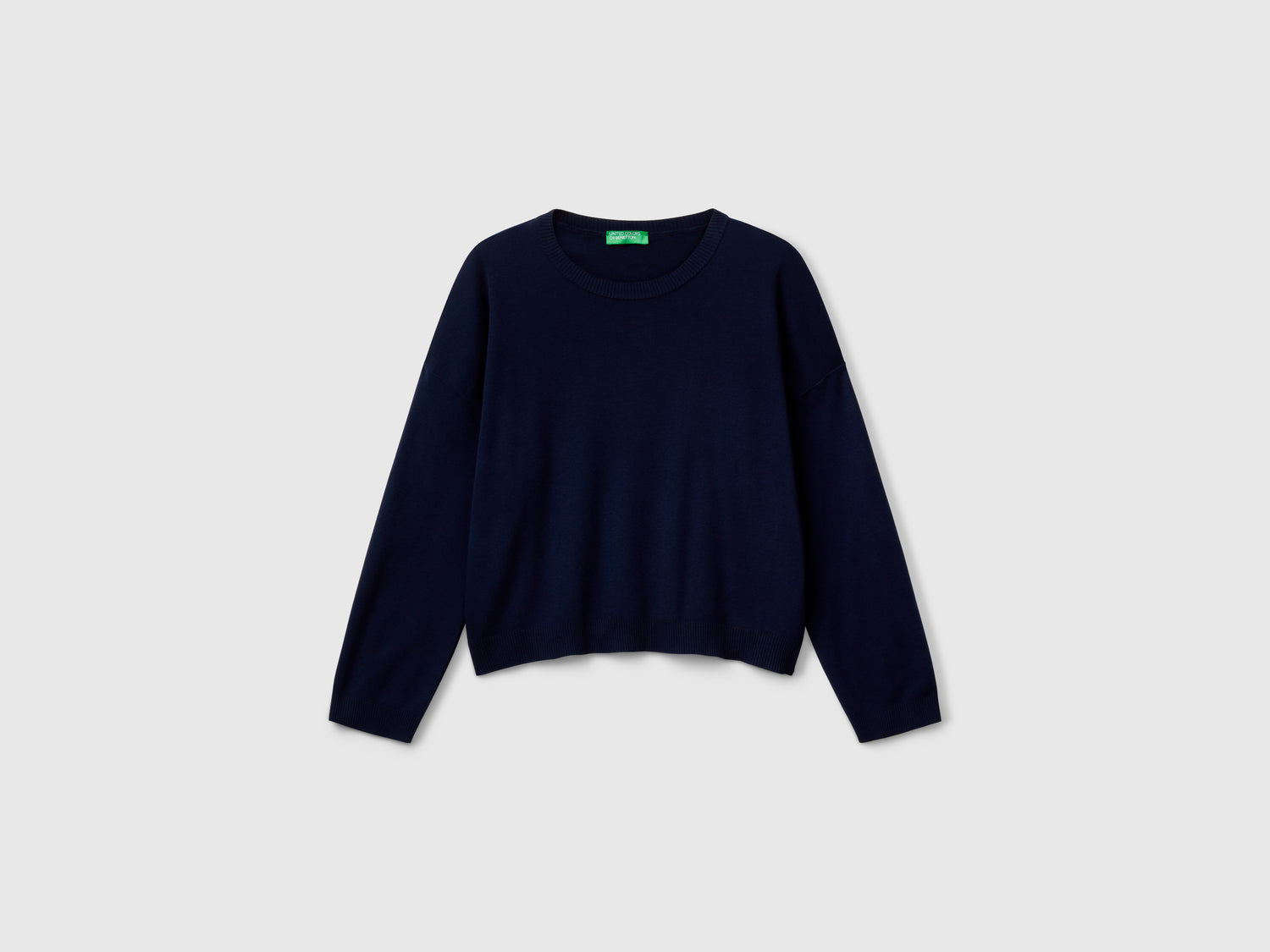 Maglia 100% cotone da donna blu scuro | Benetton Outlet