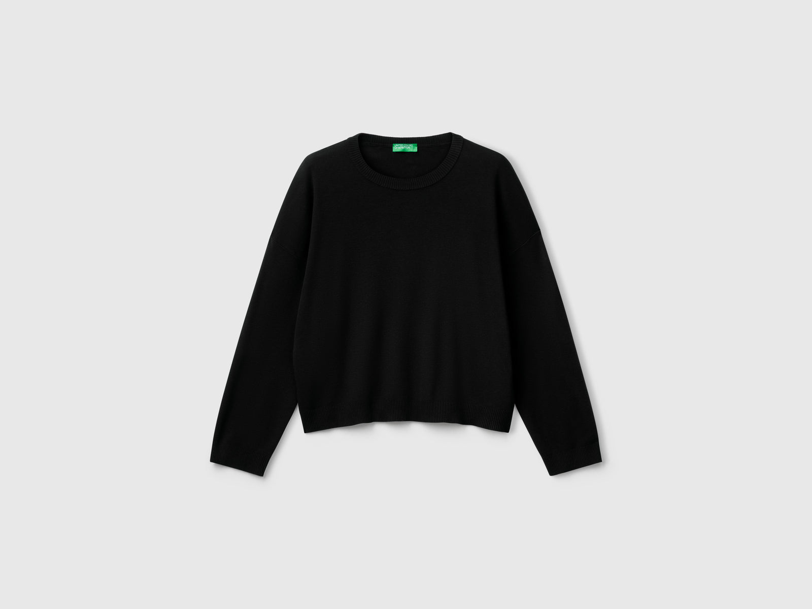 100% cotton shirt da donna nero | Benetton Outlet