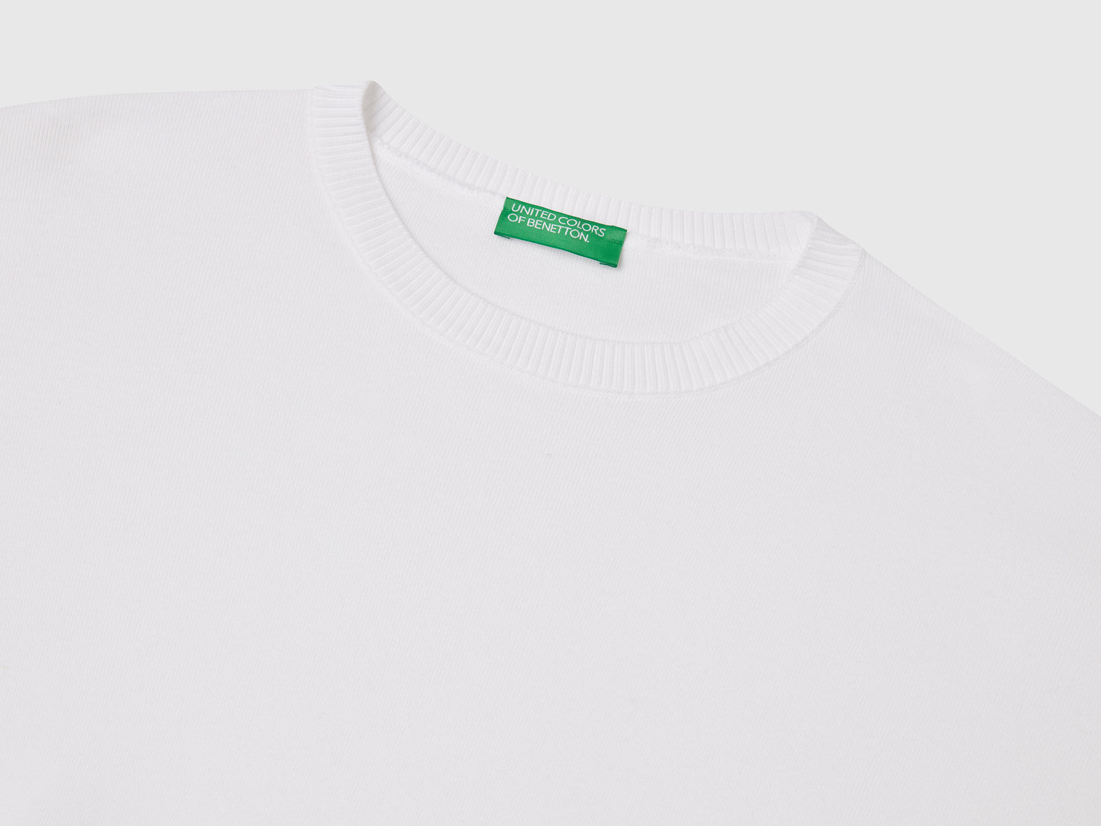 Maglia 100% cotone da donna bianco 3 | Benetton Outlet