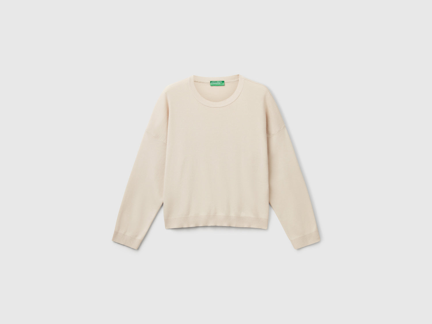 100% cotton shirt da donna beige | Benetton Outlet