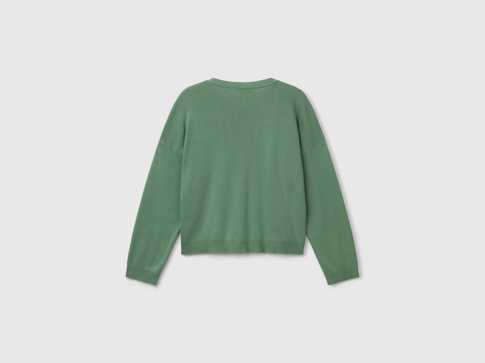 100% cotton shirt da donna verde 2 | Benetton Outlet
