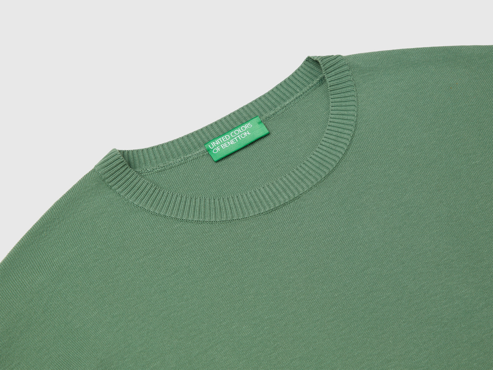 100% cotton shirt da donna verde 3 | Benetton Outlet