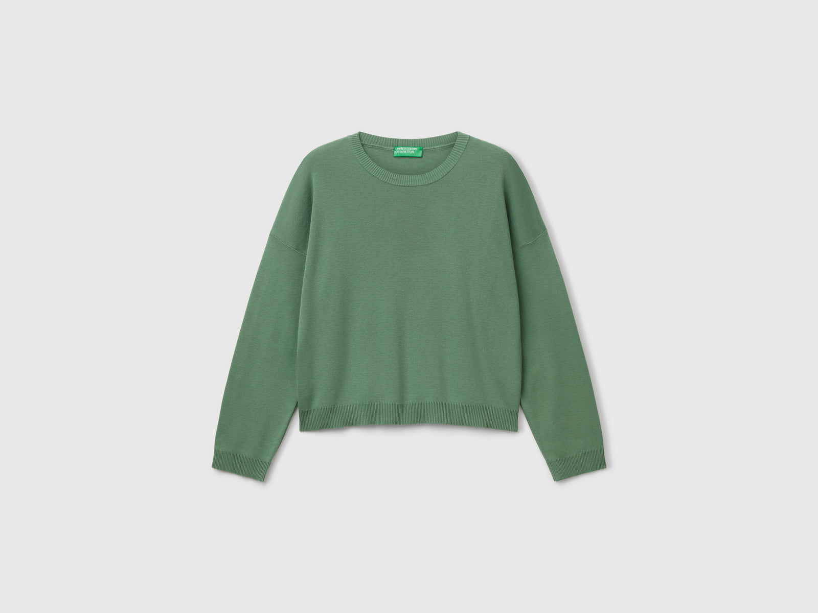 100% cotton shirt da donna verde | Benetton Outlet