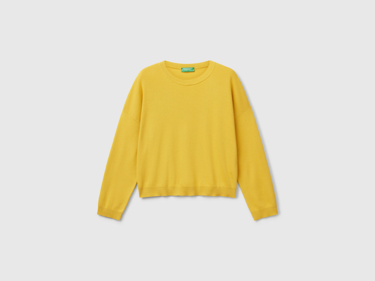 100% cotton shirt da donna senape | Benetton Outlet