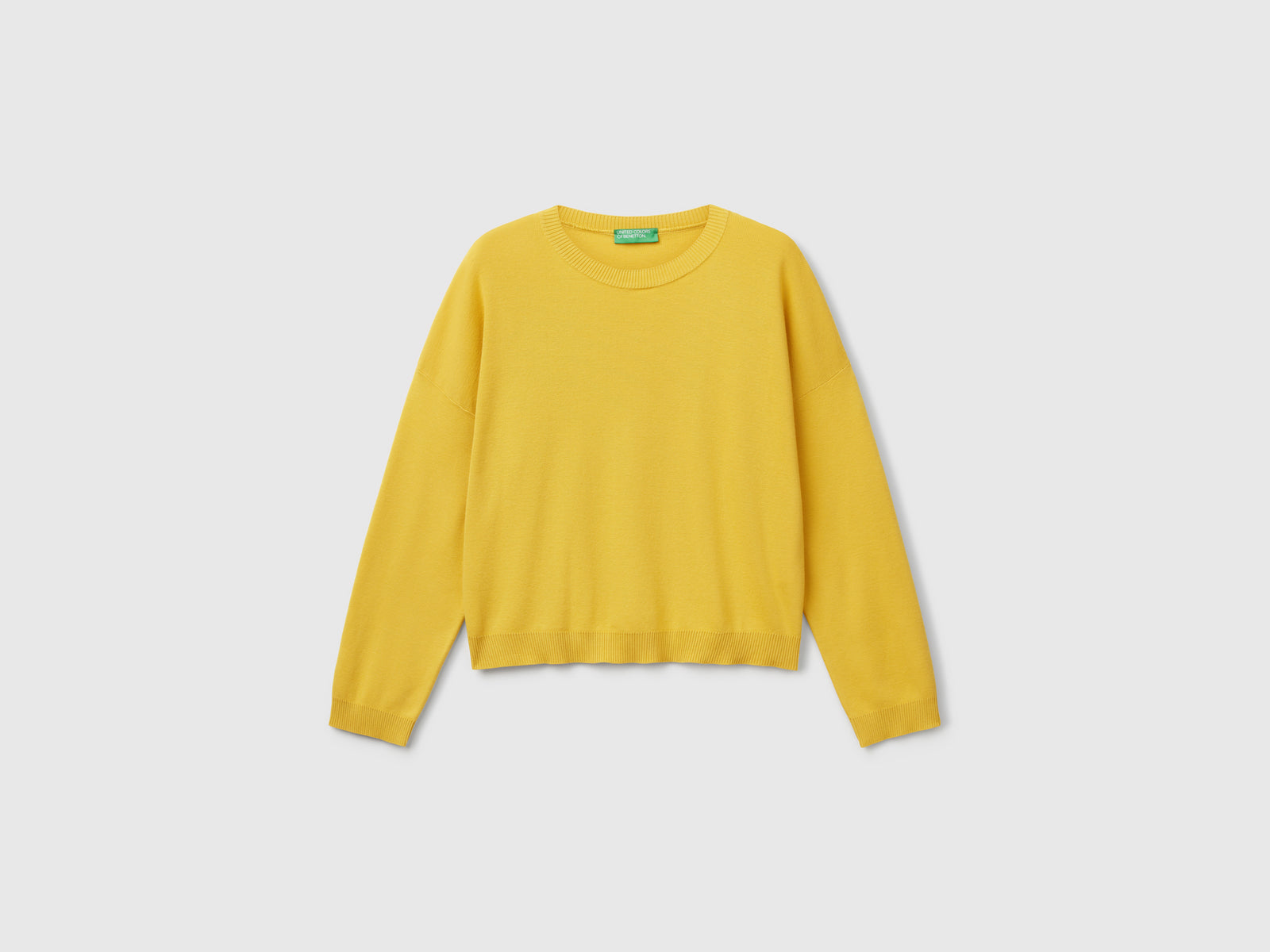 100% cotton shirt da donna senape | Benetton Outlet