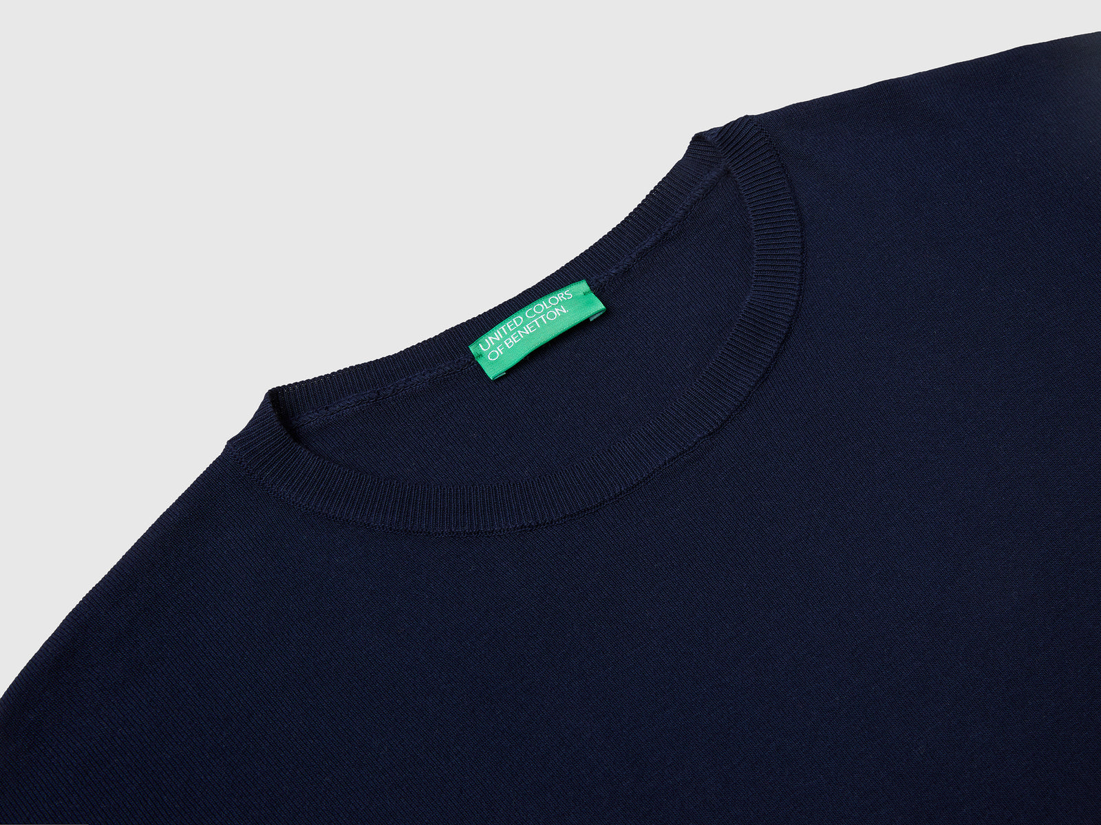 Maglia in cotone over fit da donna blu scuro 3 | Benetton Outlet