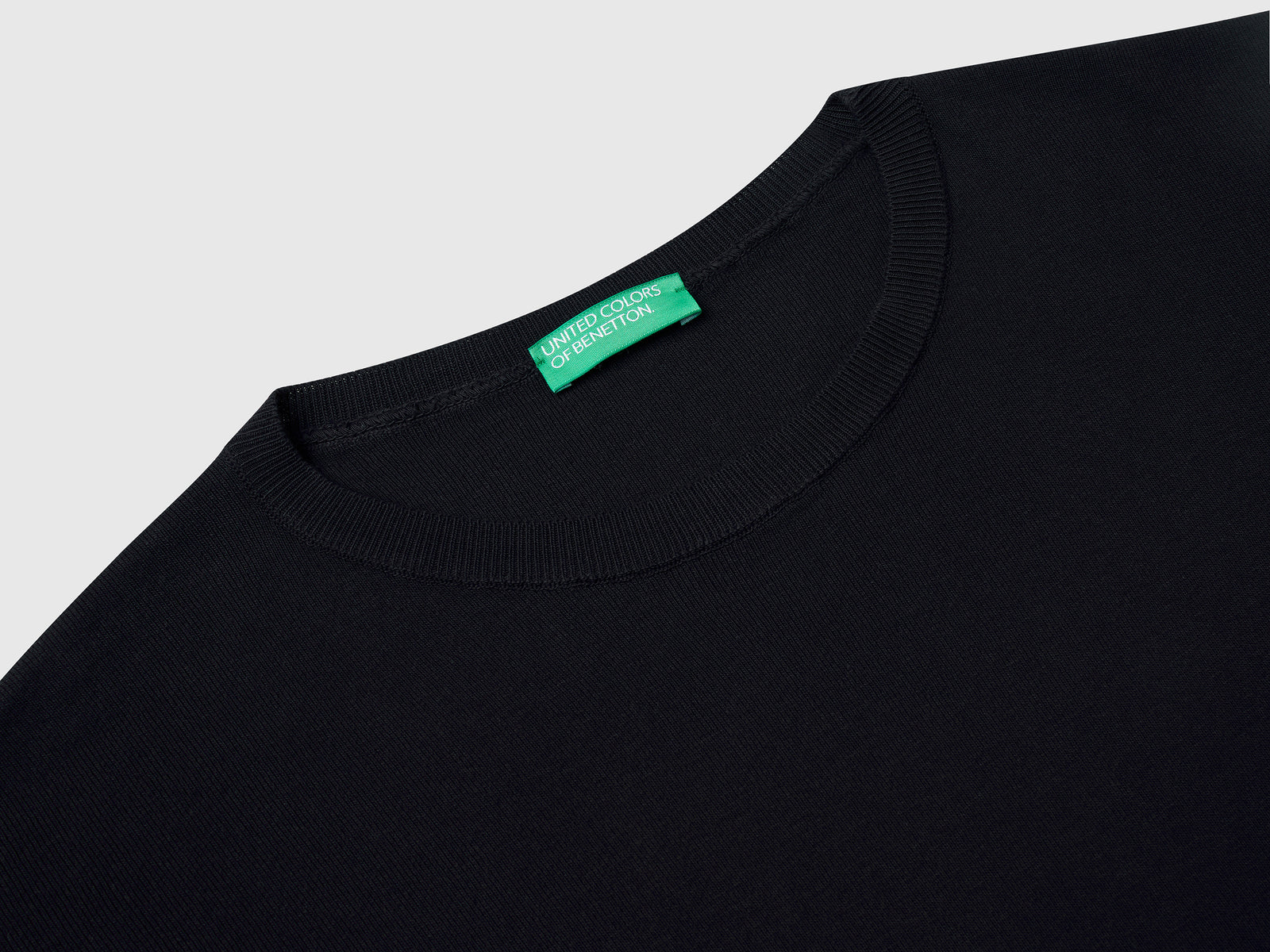 Maglia in cotone over fit da donna nero 3 | Benetton Outlet
