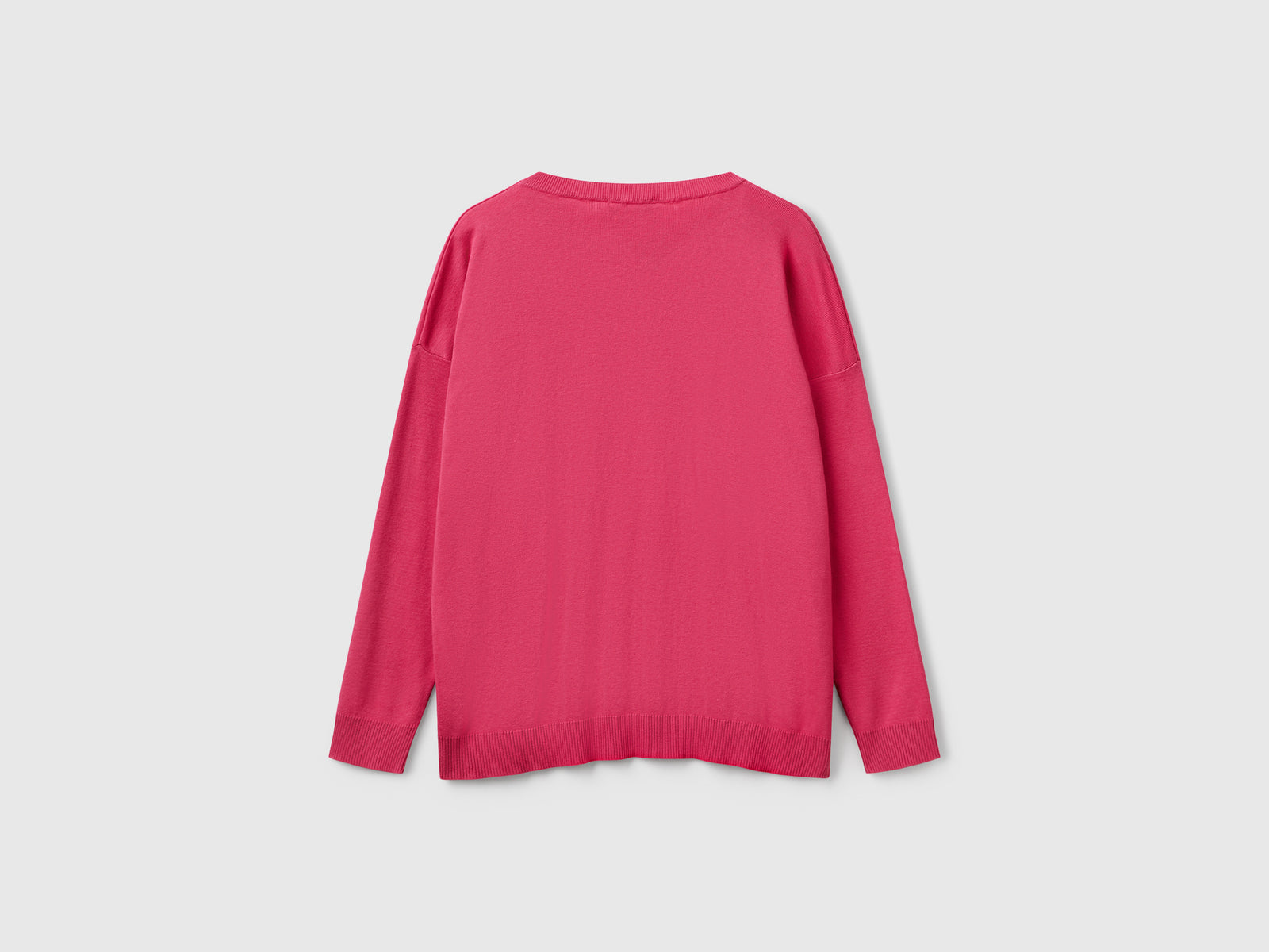 Maglia in cotone over fit da donna fragola 2 | Benetton Outlet