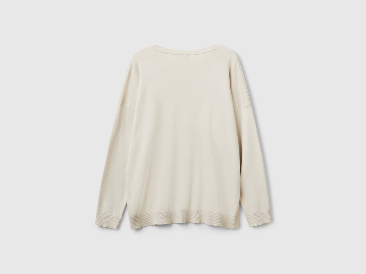 Oversized cotton sweater