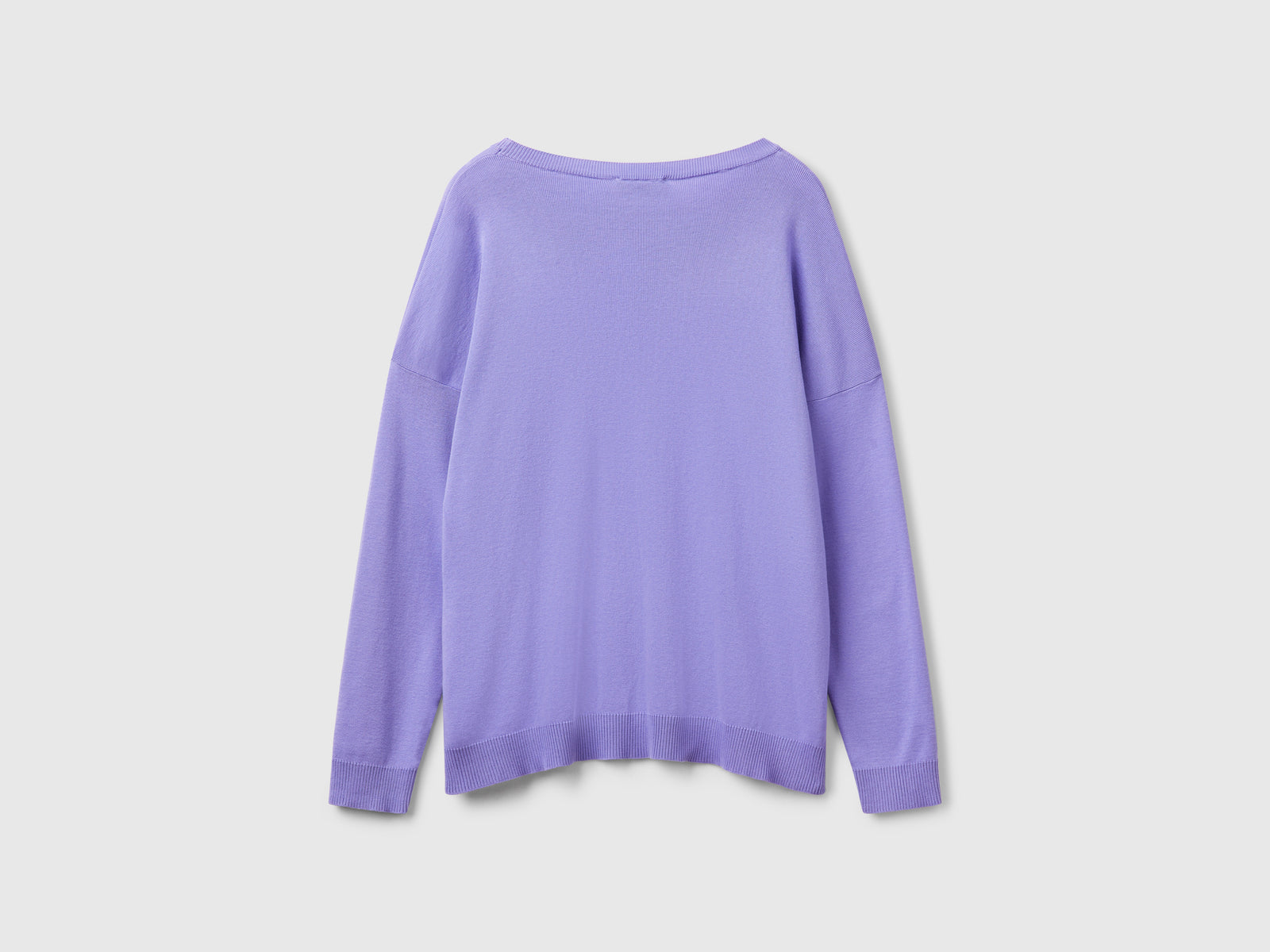Oversized cotton sweater da donna pervinca 2 | Benetton Outlet