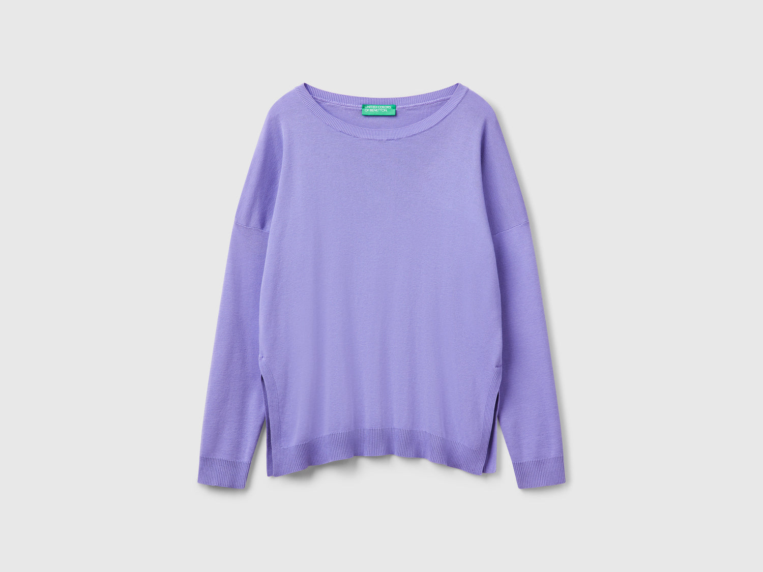 Oversized cotton sweater da donna pervinca | Benetton Outlet