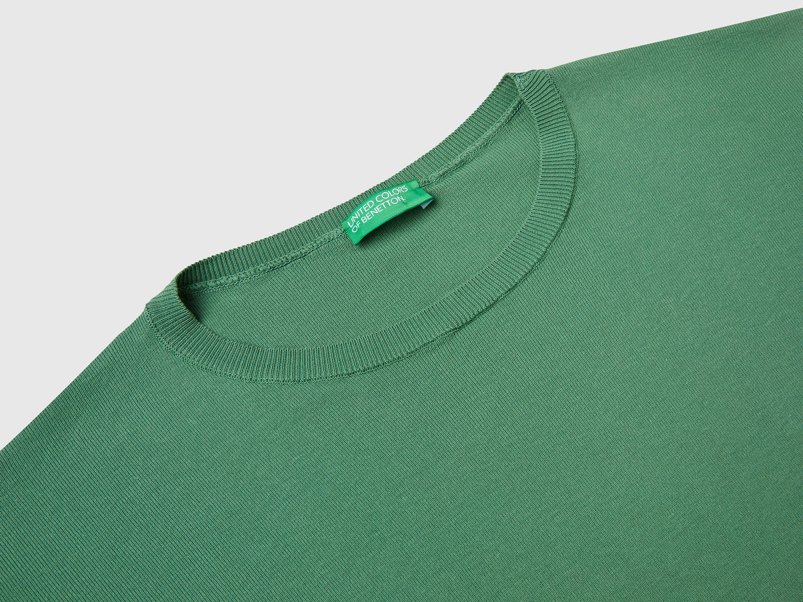 Maglia in cotone over fit da donna verde 3 | Benetton Outlet