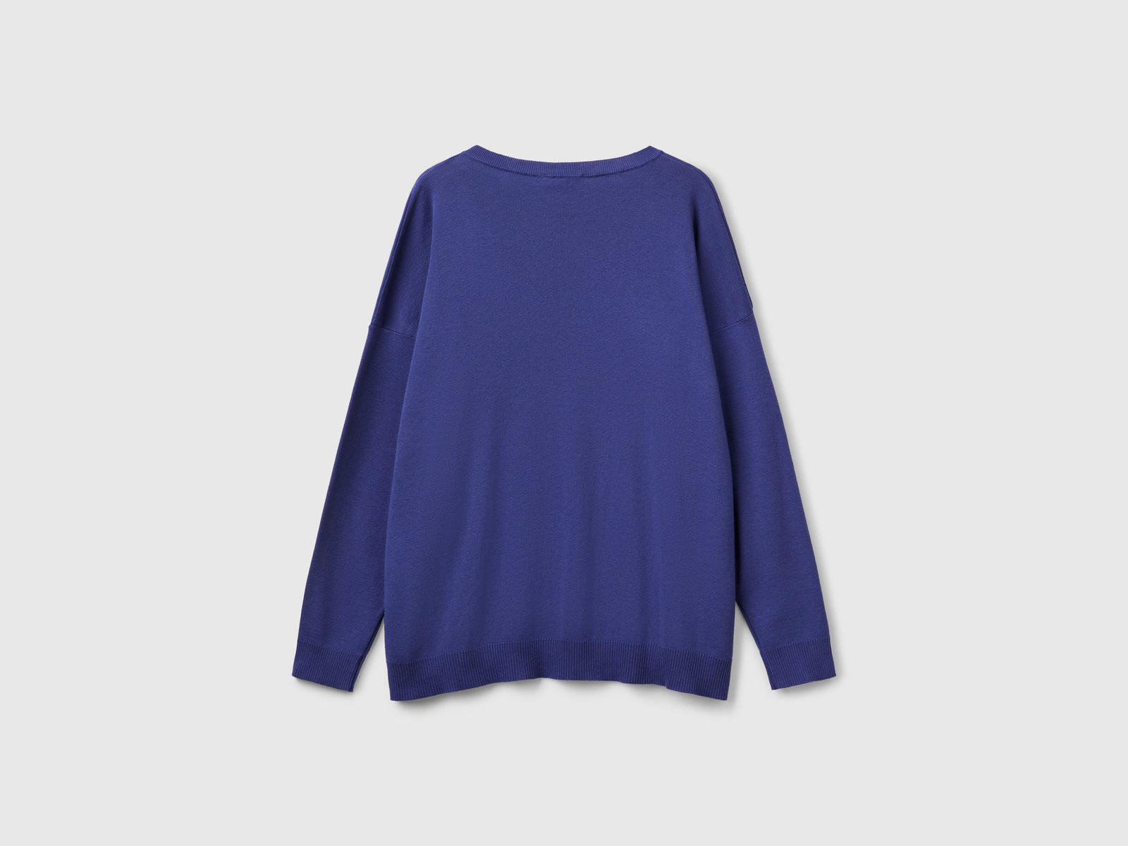 Oversized cotton sweater da donna blu 2 | Benetton Outlet