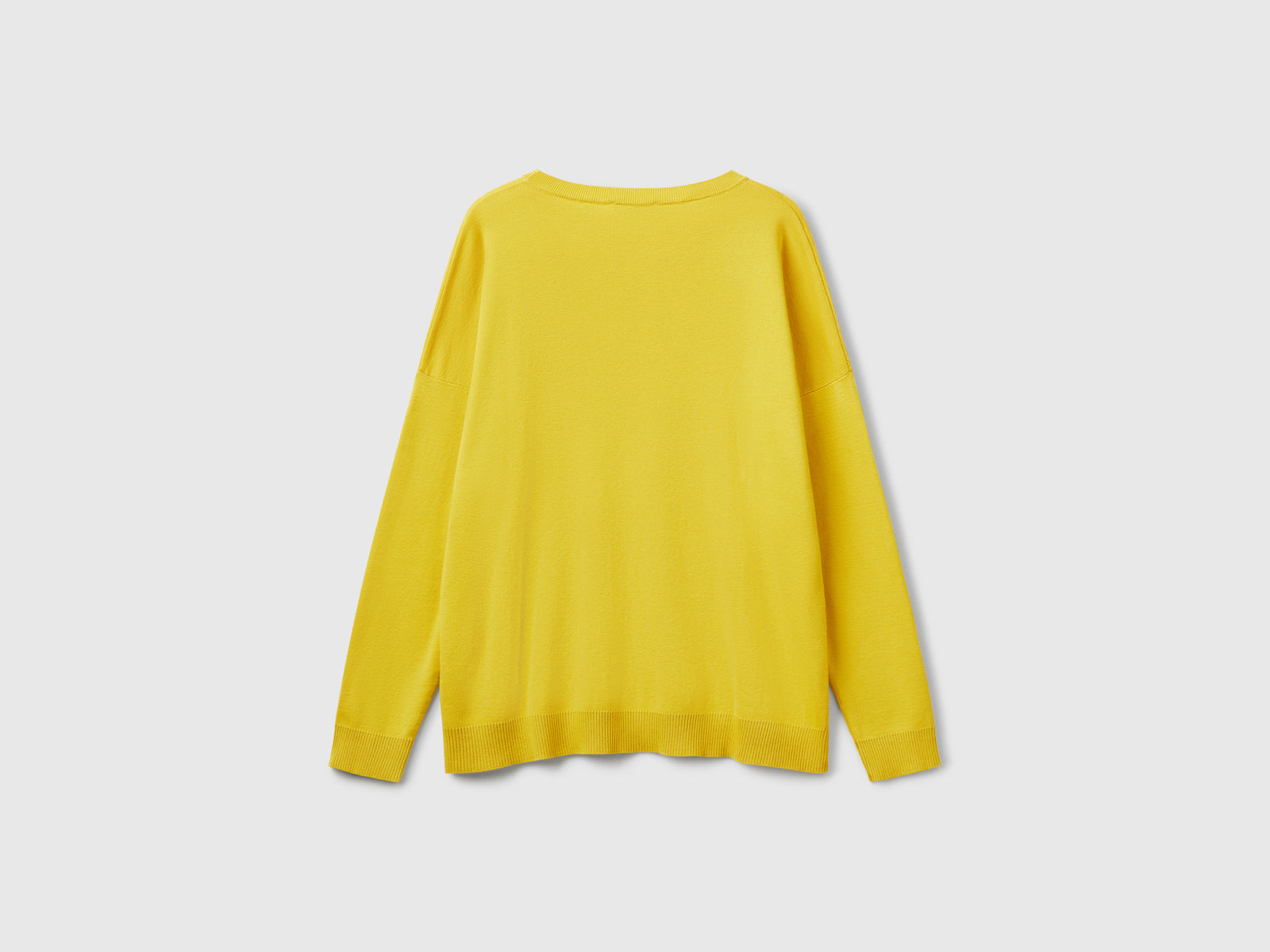 Maglia in cotone over fit da donna senape 2 | Benetton Outlet