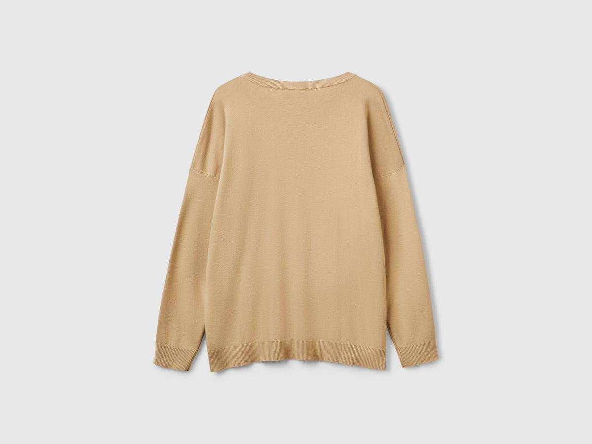 Oversized cotton sweater