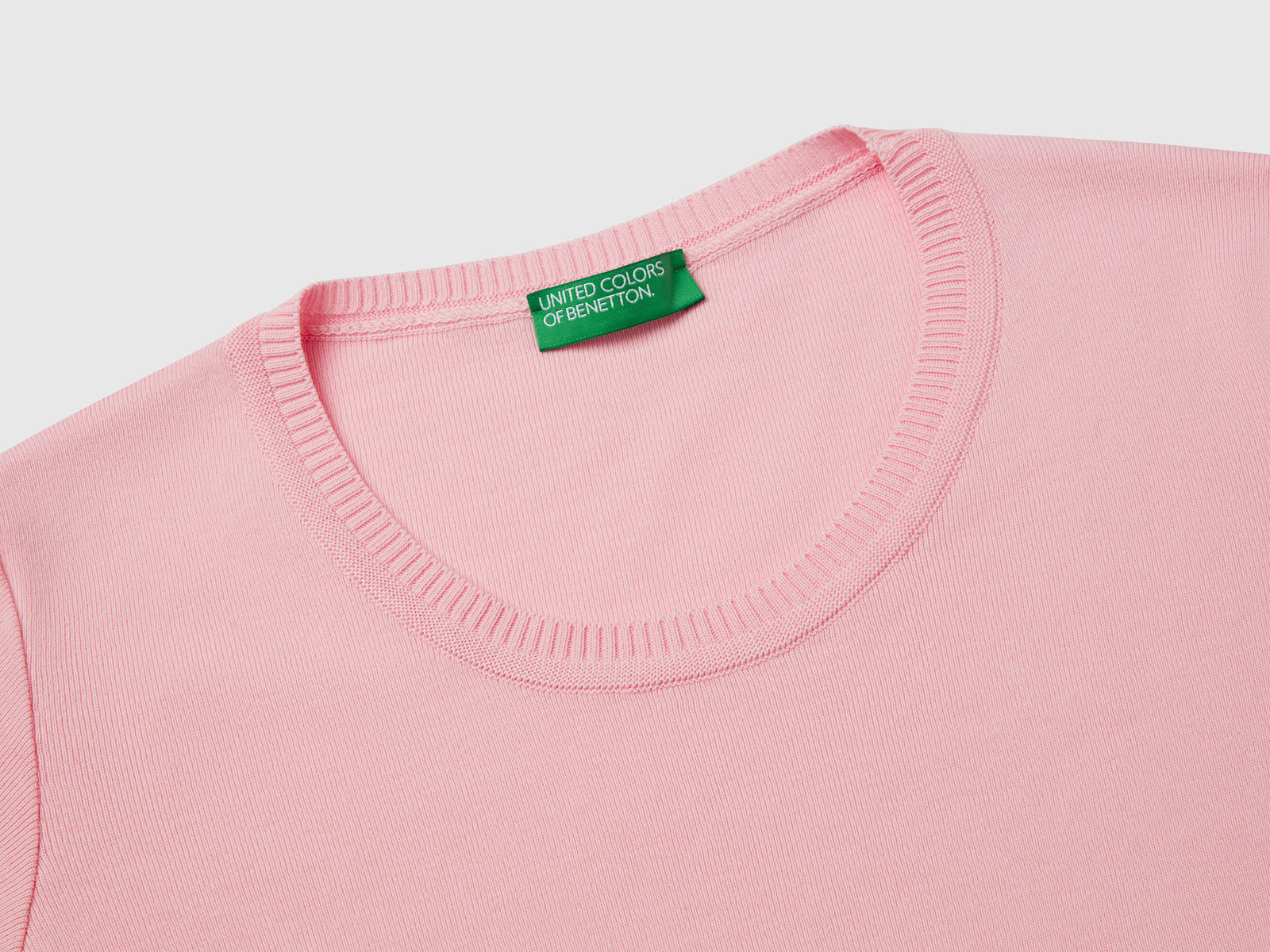 100% cotton short-sleeved shirt da donna rosa 3 | Benetton Outlet