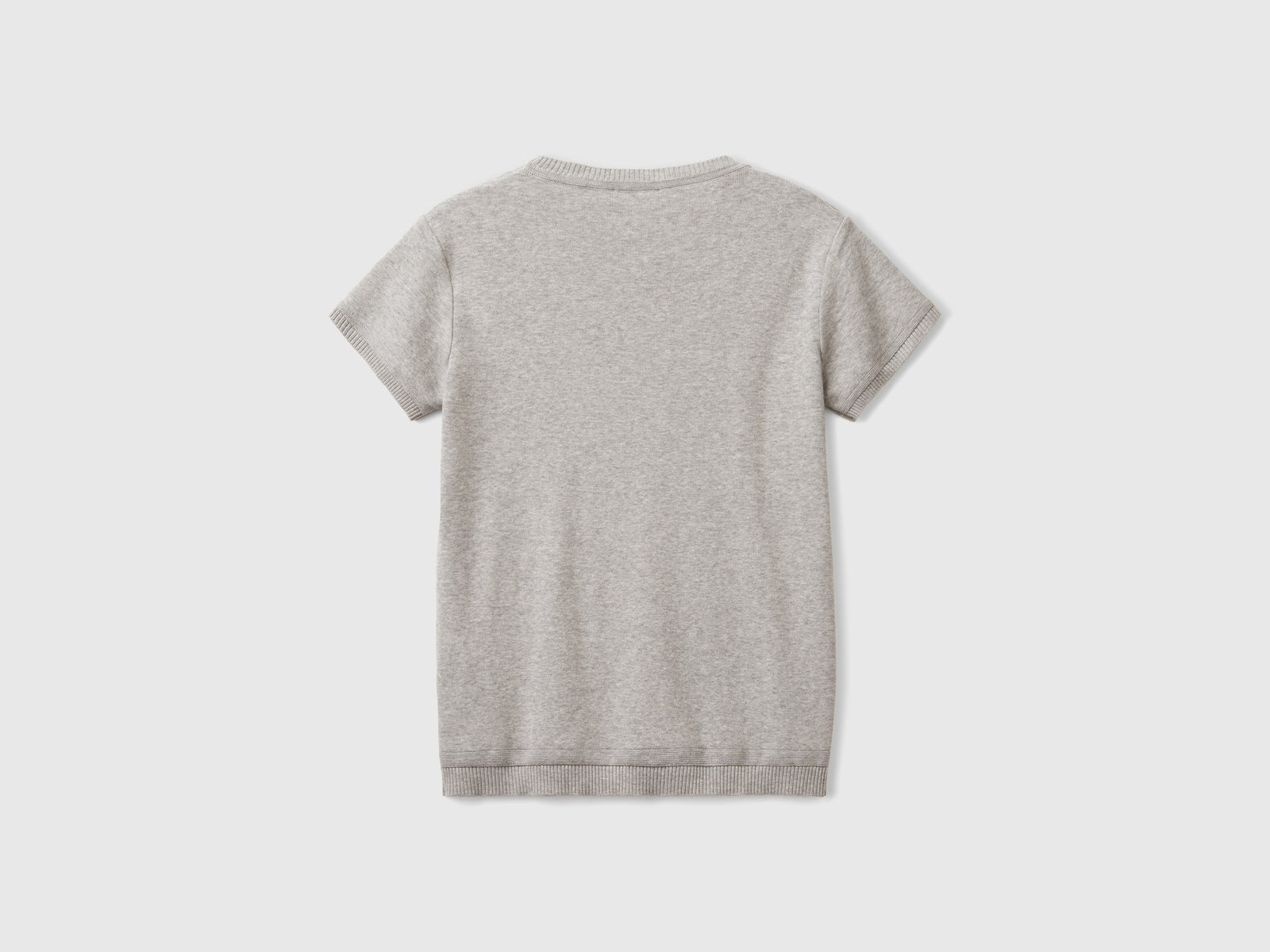 100% cotton short-sleeved shirt da donna grigio chiaro 2 | Benetton Outlet