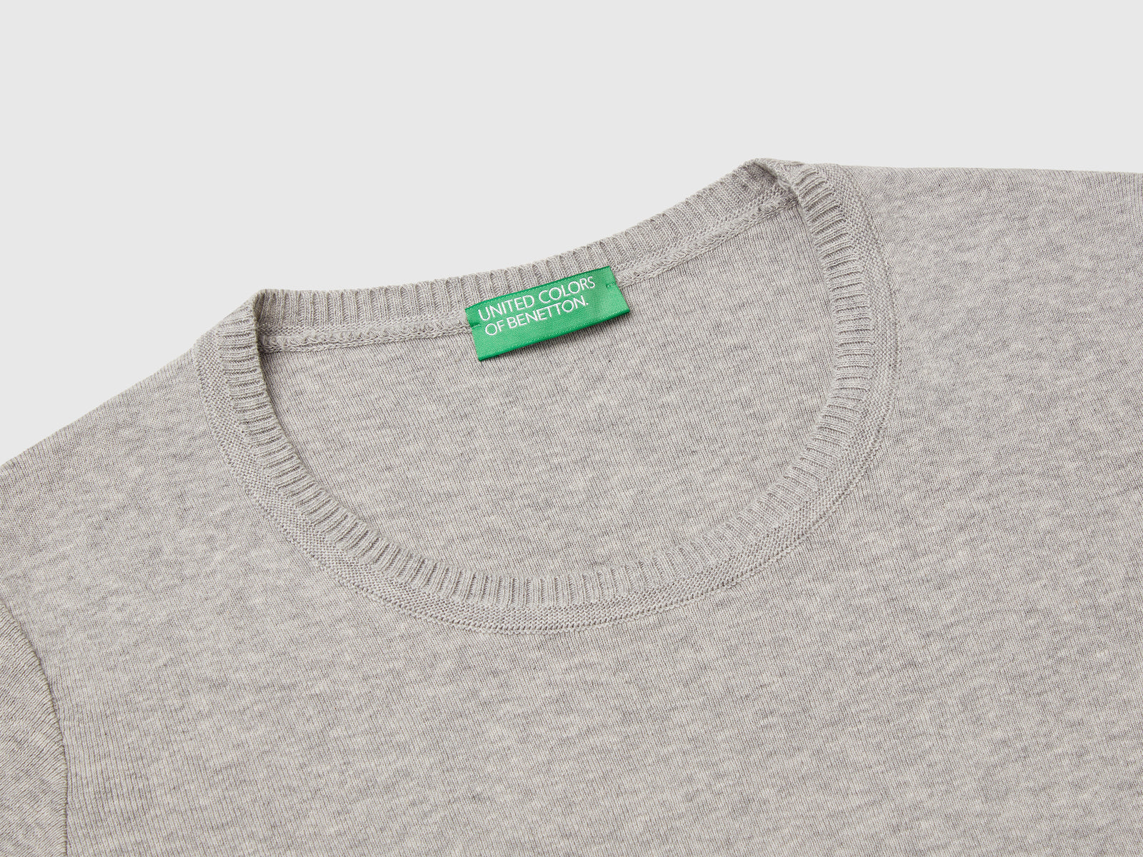 100% cotton short-sleeved shirt da donna grigio chiaro 3 | Benetton Outlet