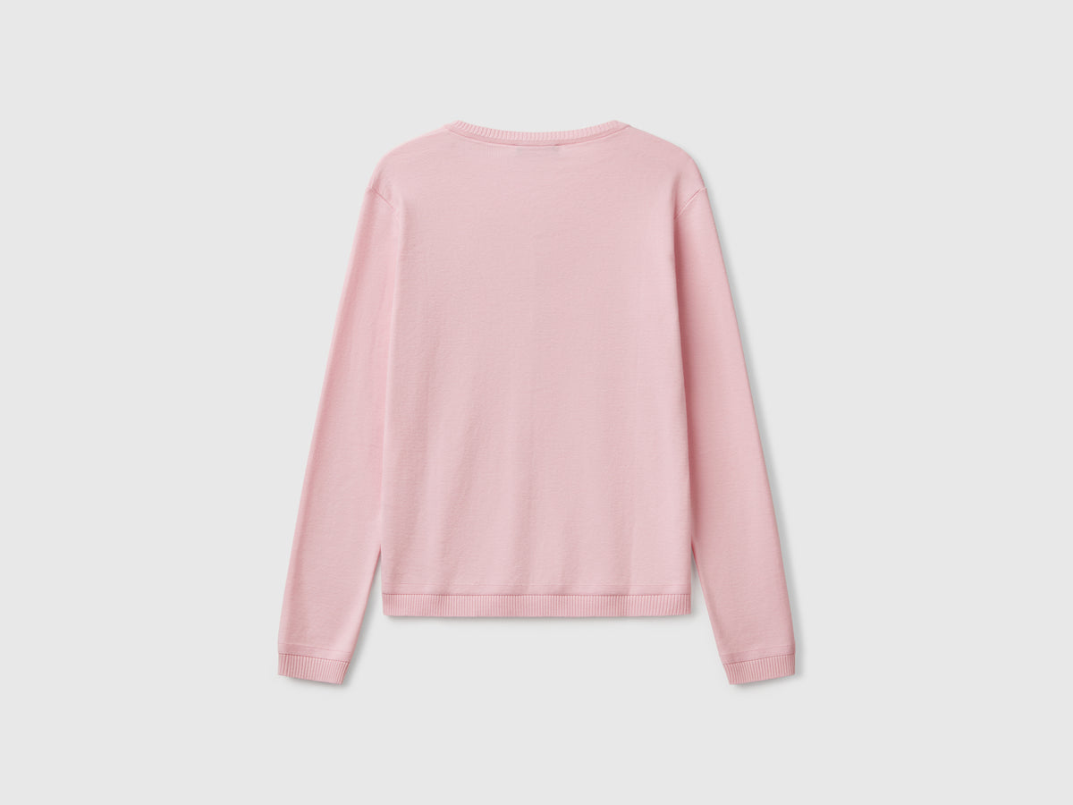 Cardigan girocollo in puro cotone
