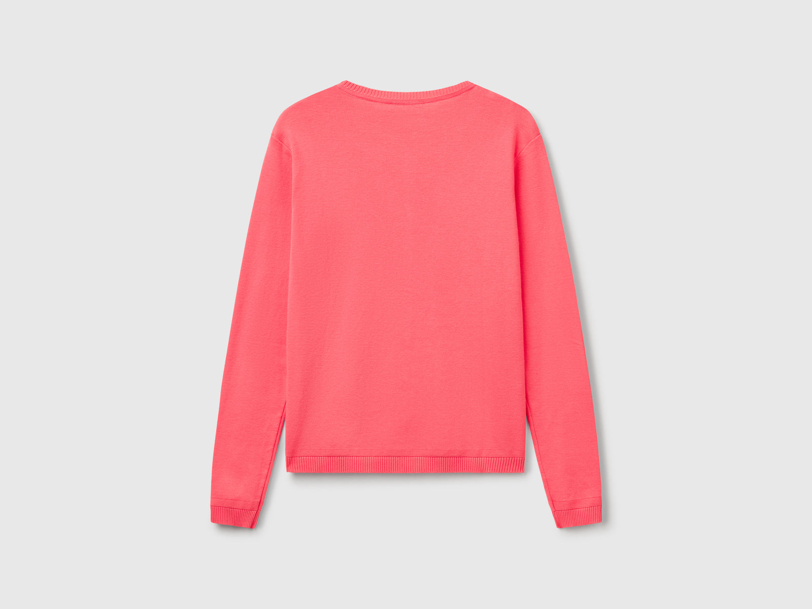 Cardigan girocollo in puro cotone da donna fucsia 2 | Benetton Outlet