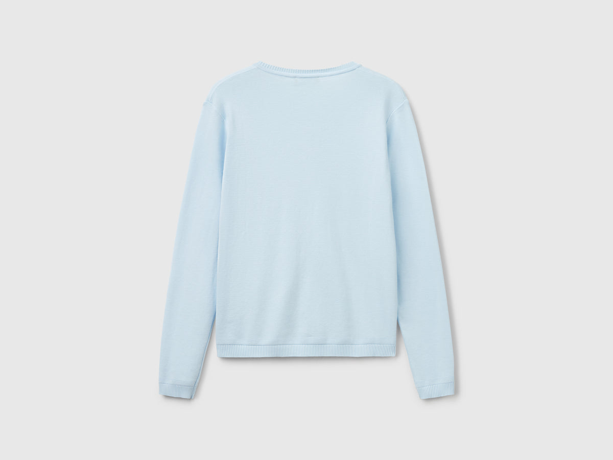 Cardigan girocollo in puro cotone