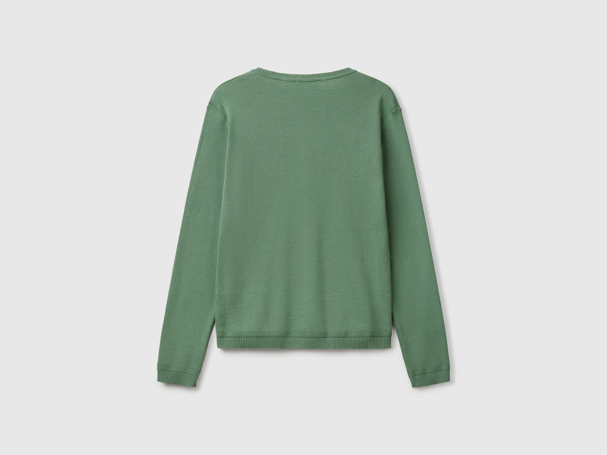 Cardigan girocollo in puro cotone