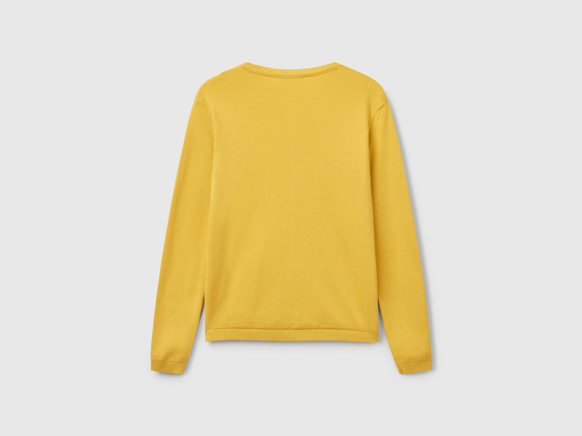 Cardigan girocollo in puro cotone