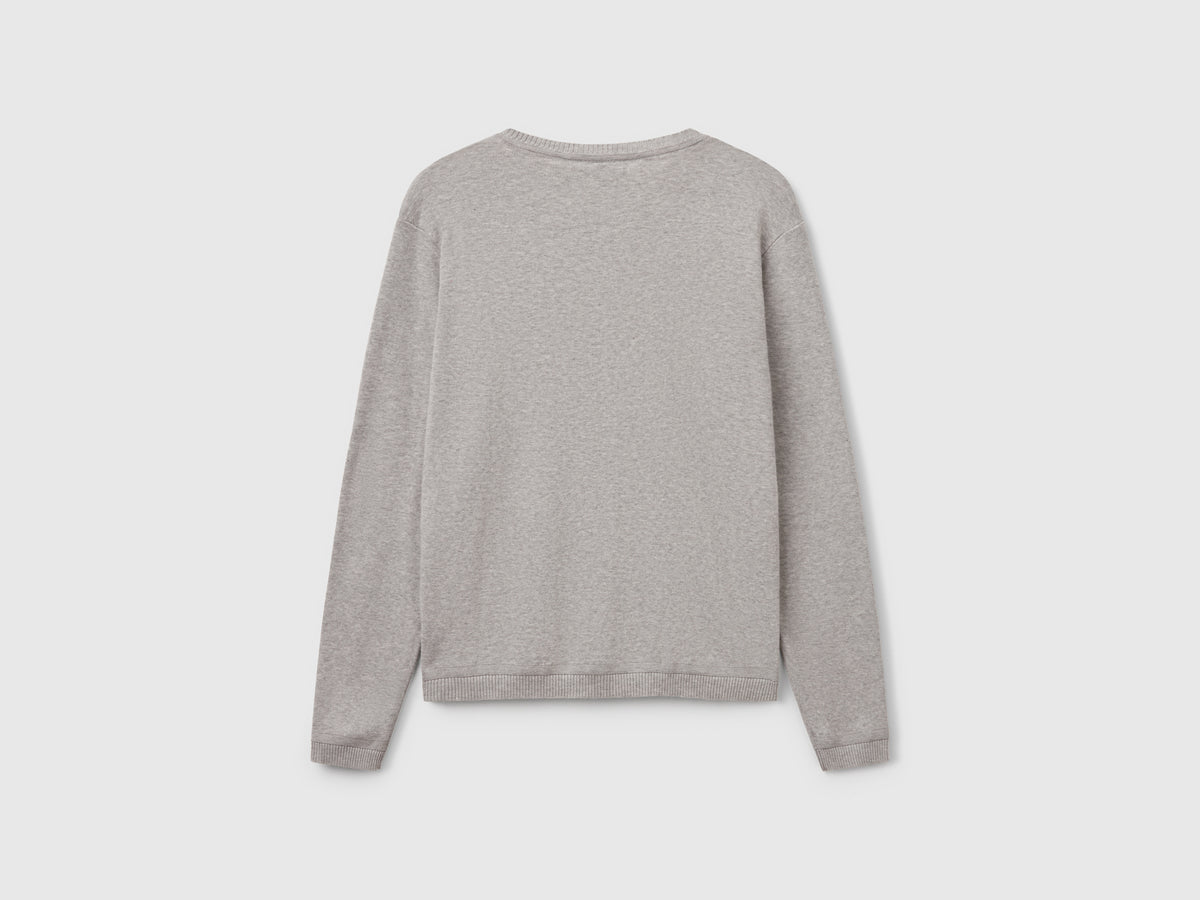 Cardigan girocollo in puro cotone