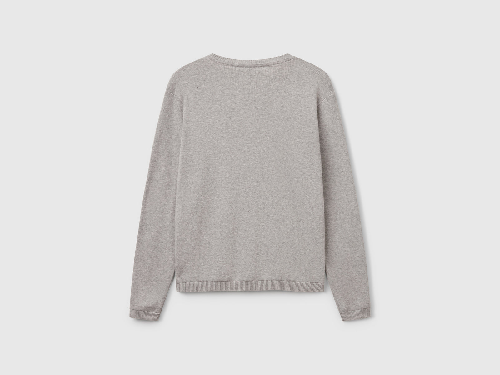 Cardigan girocollo in puro cotone da donna grigio chiaro 2 | Benetton Outlet