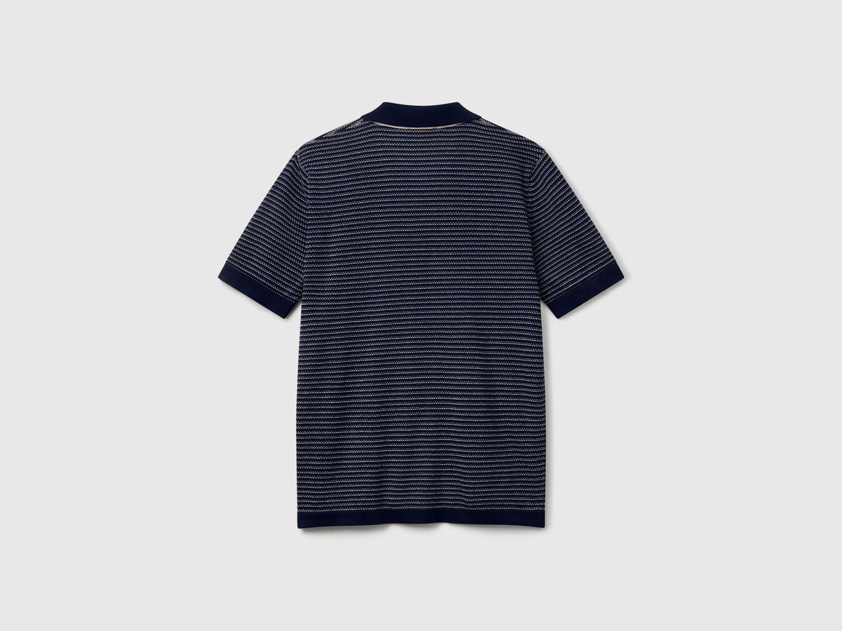 Polo mélange in puro cotone