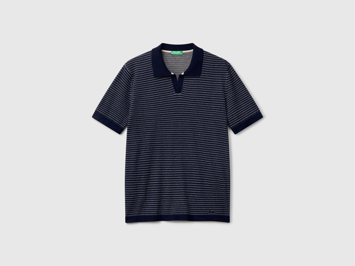 Polo mélange in puro cotone