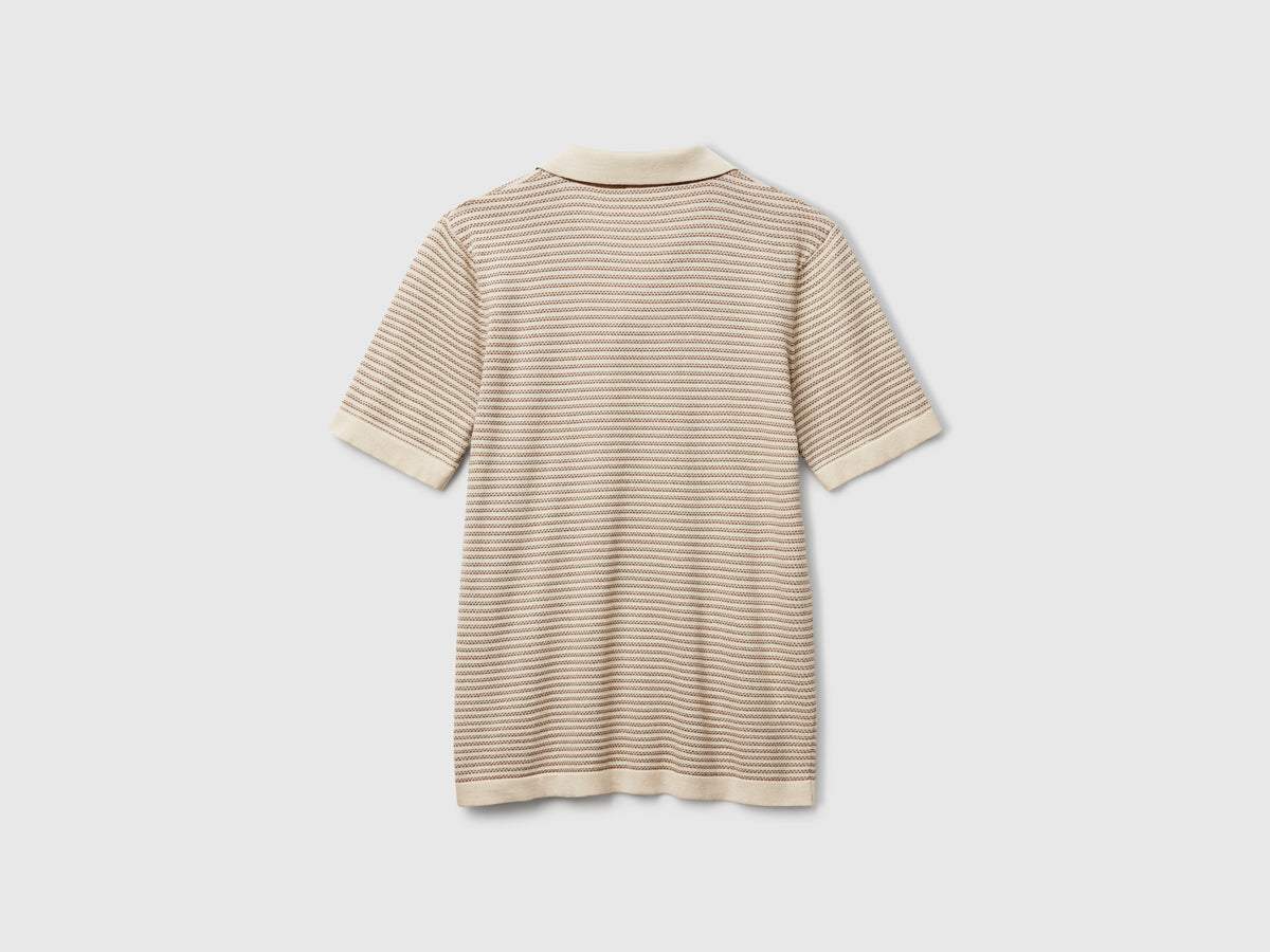 Polo mélange in puro cotone