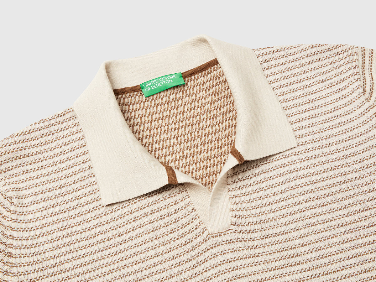 Polo mélange in puro cotone
