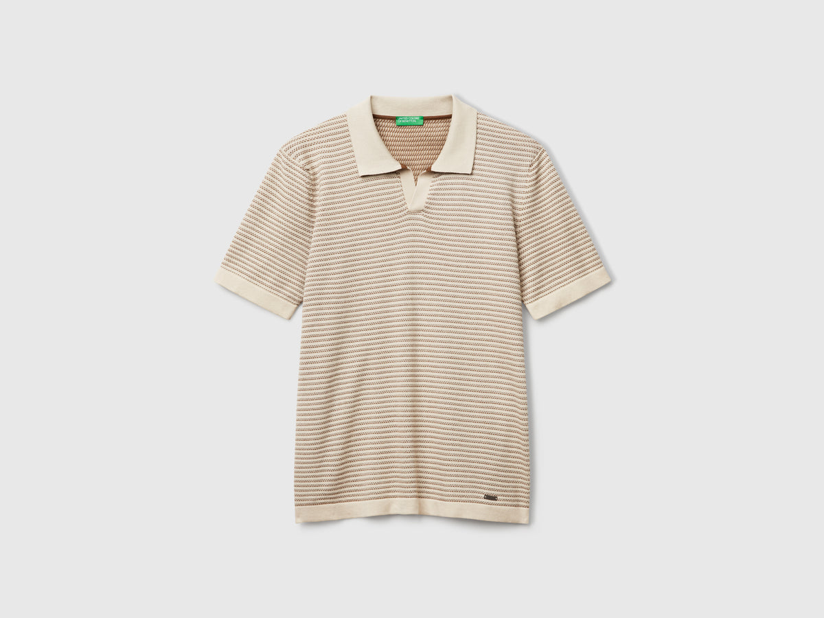 Polo mélange in puro cotone