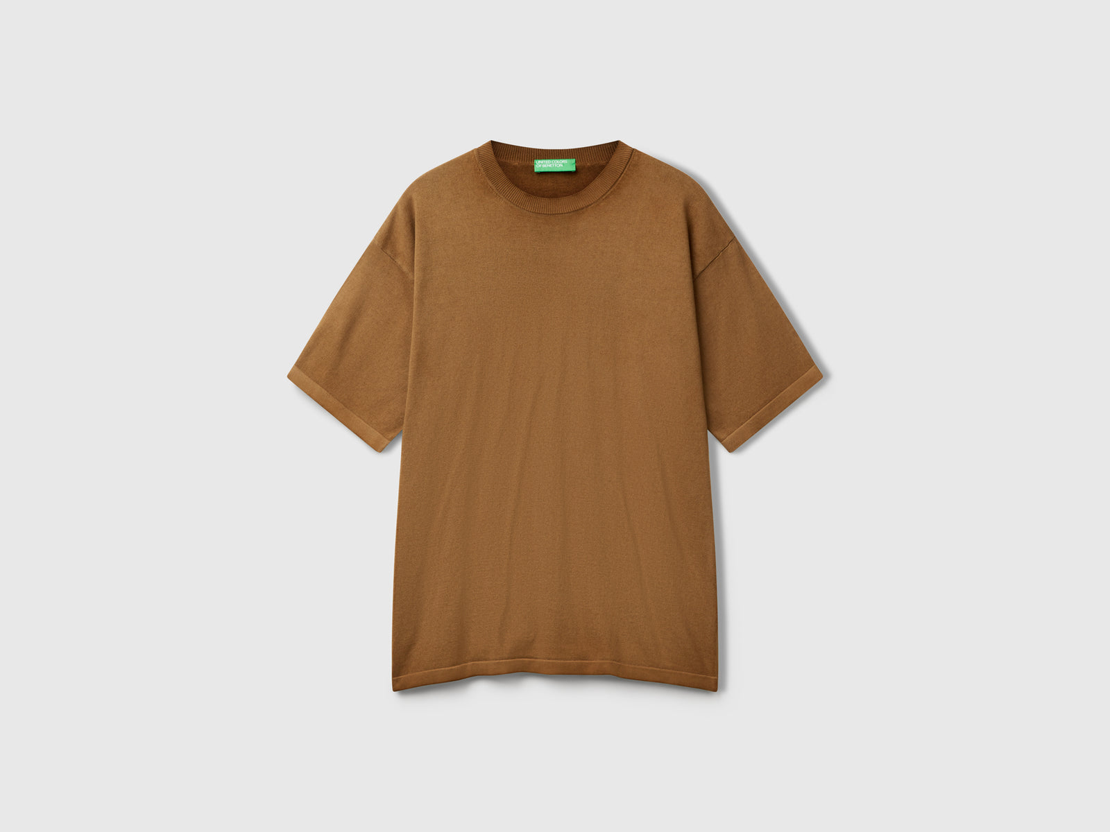 T-shirt regular fit da uomo marrone | Benetton Outlet