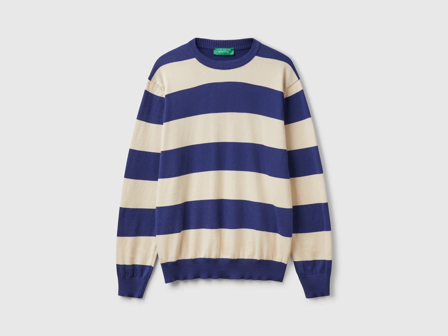 Maglione a righe da uomo blu | Benetton Outlet