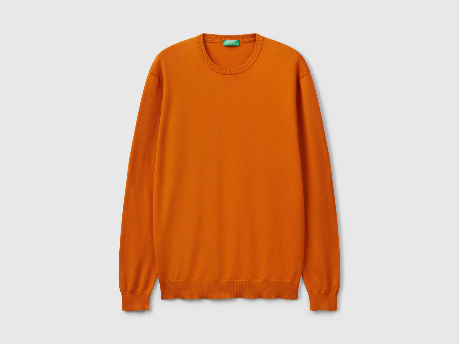 Maglia girocollo 100% cotone da uomo bruciato | Benetton Outlet